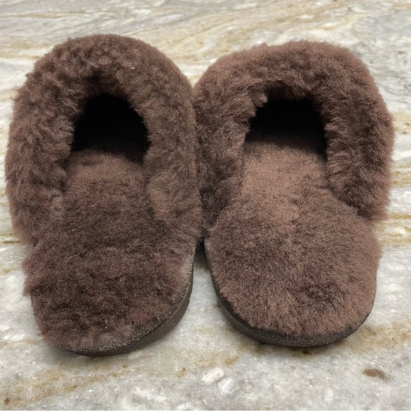 Women’s Brown Suede Leather sheepskin lining slippers Large - Picture 7 of 9